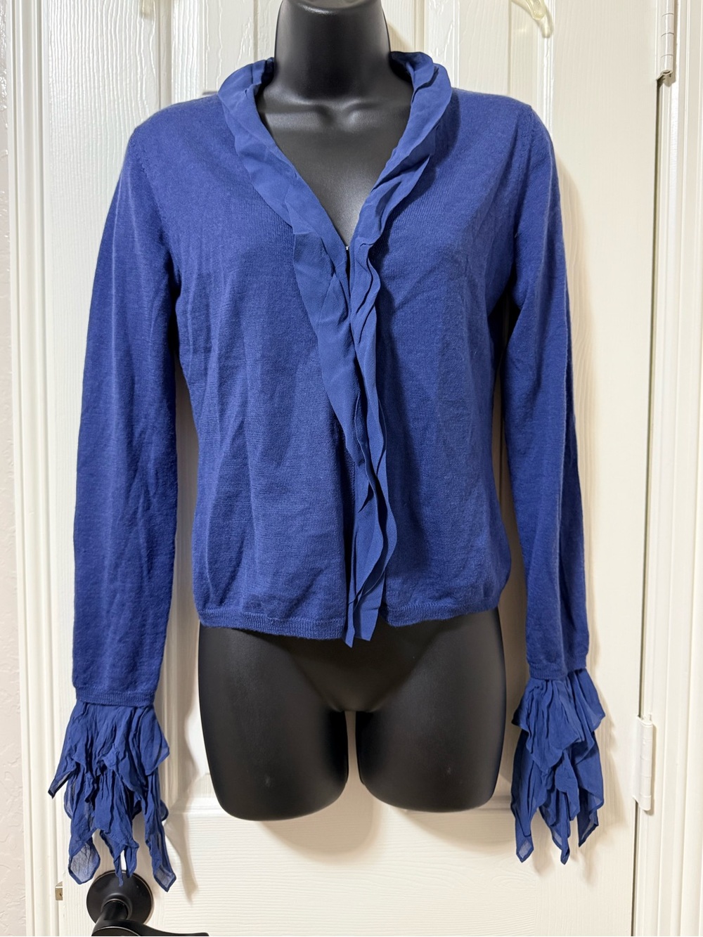 Philosophy Di ALBERTA FERRETTI cardigan Size 6 Women Royal Blue
